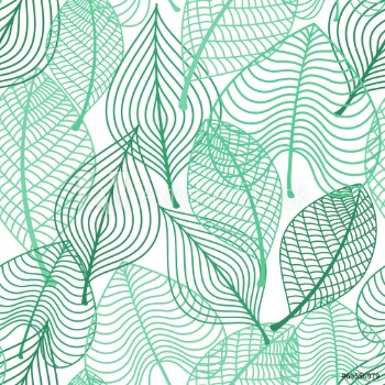 Picture of Foliage green leaves seamless pattern